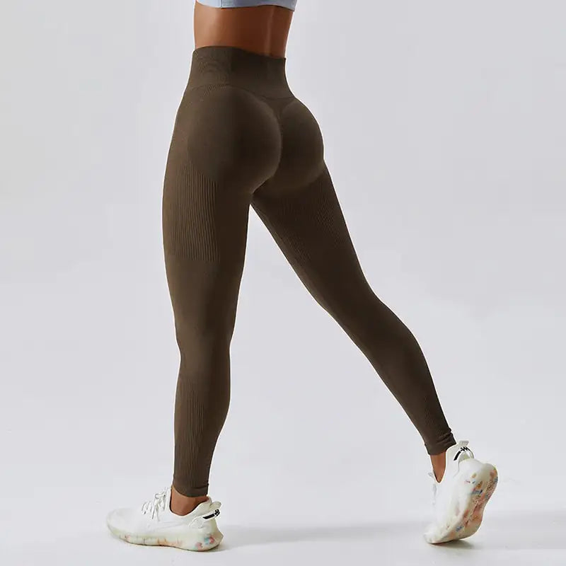 Seamless High Waist Peach Yoga Leggings