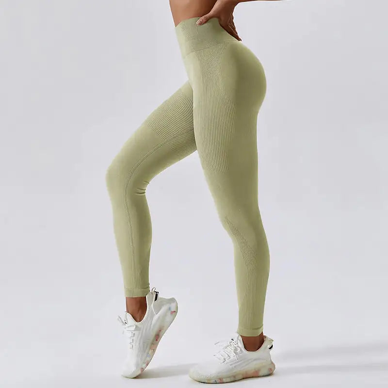 Seamless High Waist Peach Yoga Leggings