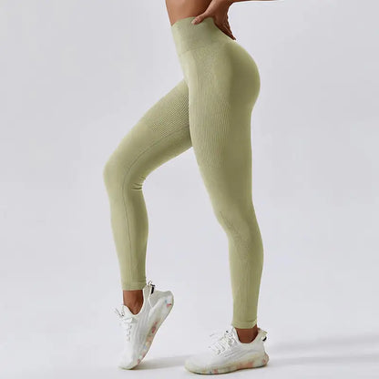 Seamless High Waist Peach Yoga Leggings