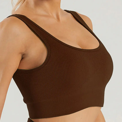 Seamless High-Stretch Sports Bra and Yoga Set